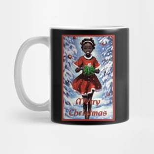 White christmas kawaii black girl anime Mug